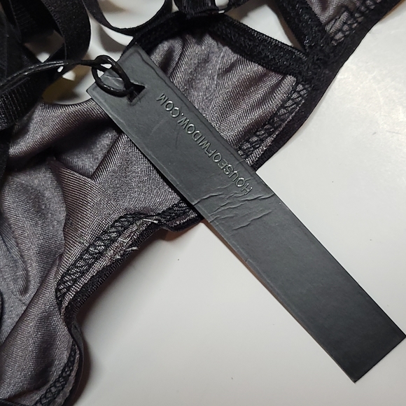 House of Widow Slinky Spandex Triangle bra Gray Women's Extra Large XL NWT - Picture 10 of 11